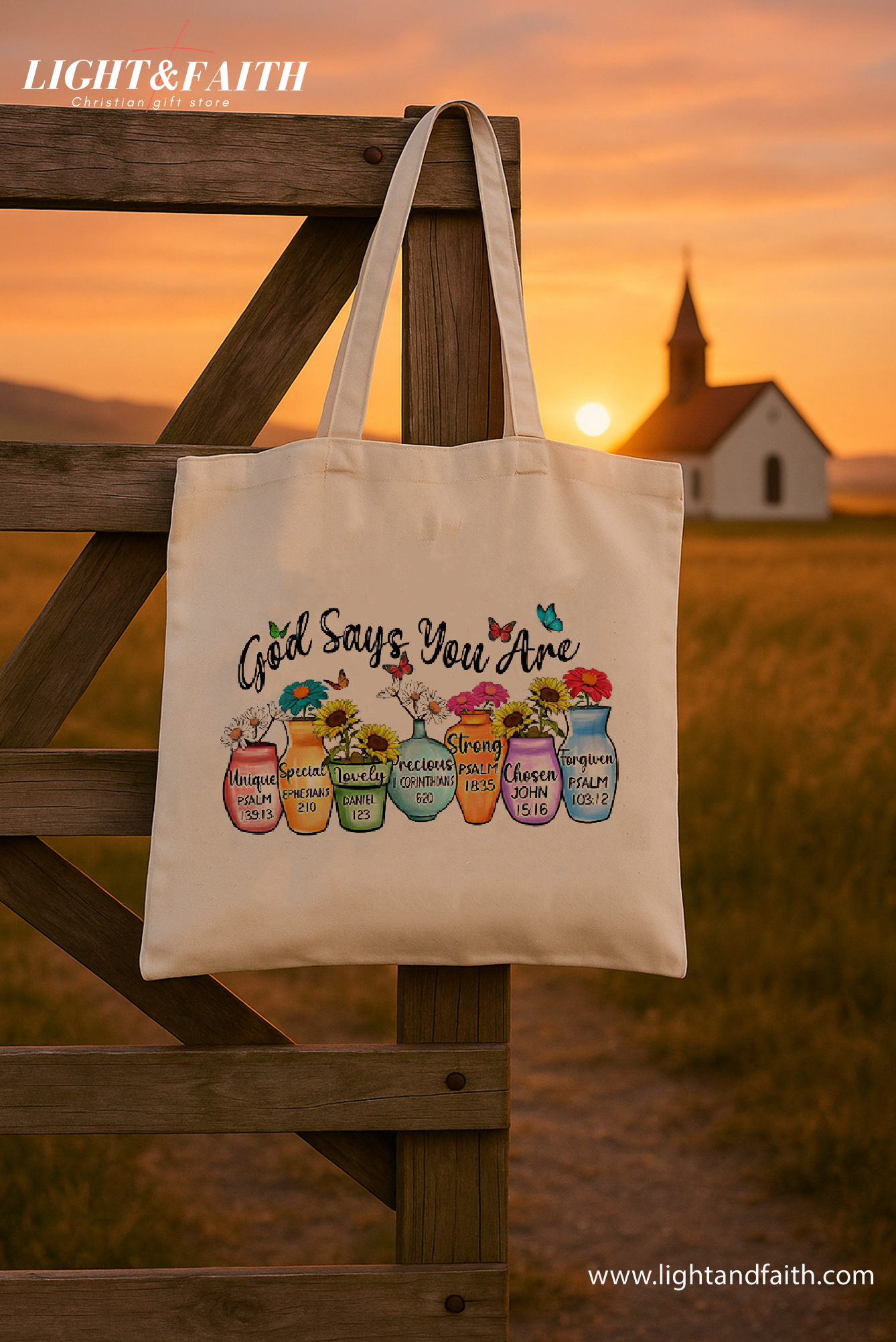 God Says You Are Christian Tote Bag – Inspirational Women’s Canvas Bag – Religious Gift for Her – Motivational Shoulder Tote – Bible Verse Tote – Gift for Christian Women TBLAF30